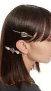 Glamour Distort Hairclip Set With Faux Pearl