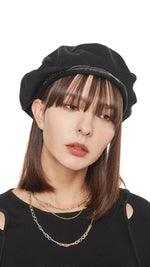 Knitted Beret With Rolled Hem