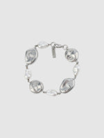 Glamour Distort Bracelet With Faux Pearl
