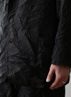 Distort Pleats Polyester Soft Single Breasted Blazer