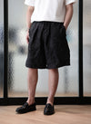 Distort Pleats Polyester Shorts