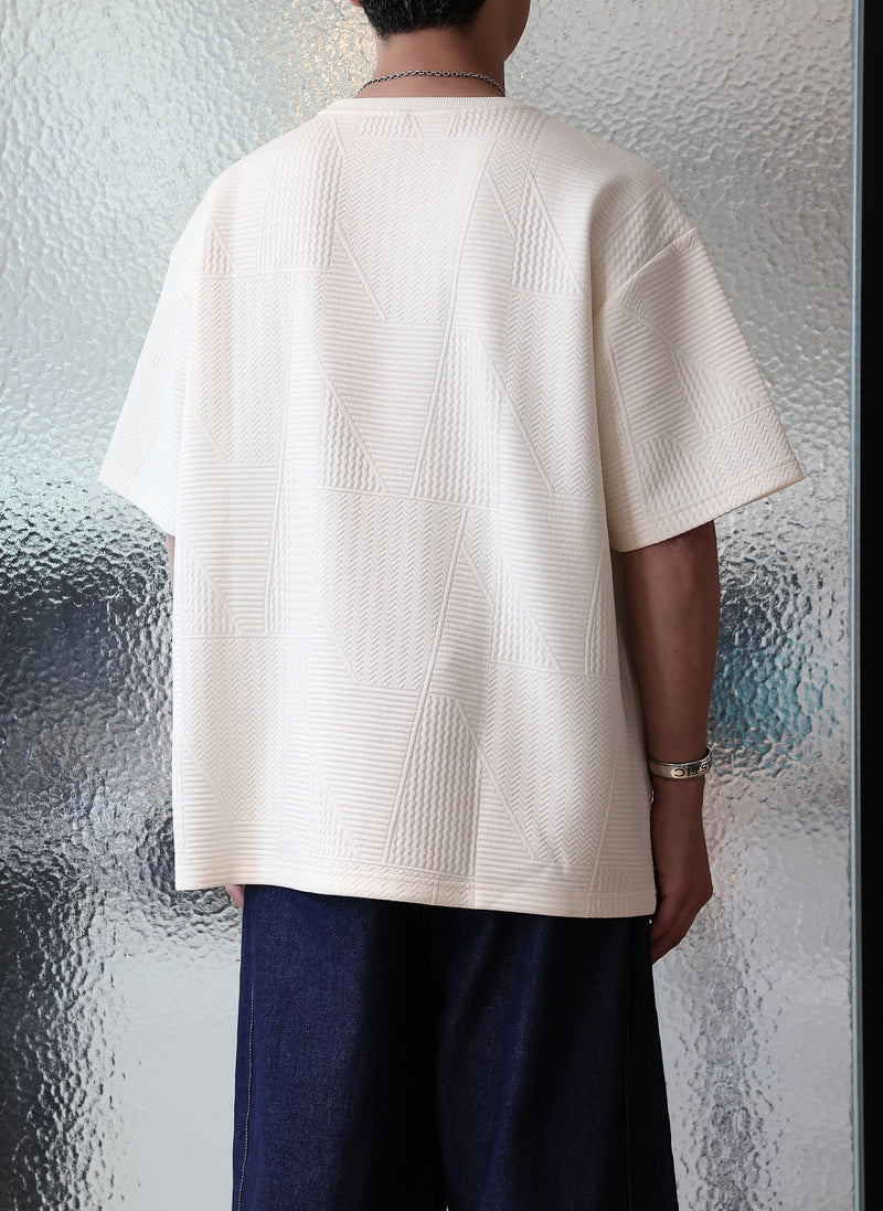 Polyester Spandex Jacquard Oversized Tee