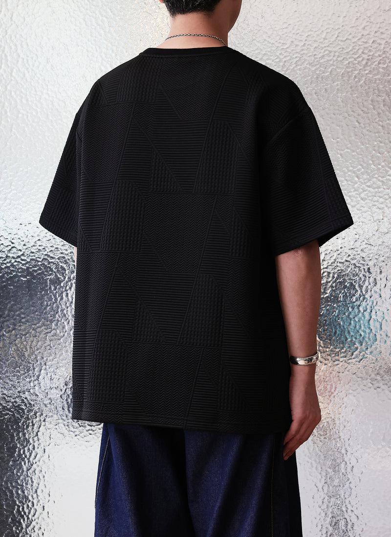 Polyester Spandex Jacquard Oversized Tee