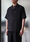 Cotton Linen Open Collar Shirt