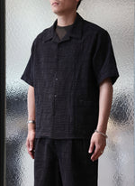 Cotton Linen Open Collar Shirt