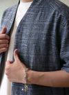 Cotton Linen Oriental Snap Button Shirt