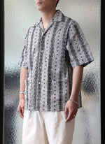 Cotton Nylon Sapndex Embroidery Open Collar Shirt