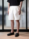 High Twist Salt Shrinking Cotton Twill Shorts