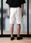 High Twist Salt Shrinking Cotton Twill Shorts