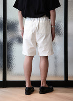 High Twist Salt Shrinking Cotton Twill Shorts
