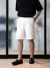 High Twist Salt Shrinking Cotton Twill Shorts