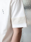 Cotton Chain-Stitch Graphic Top