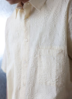 Cotton Seersucker Oversized Short Sleeves Shirt
