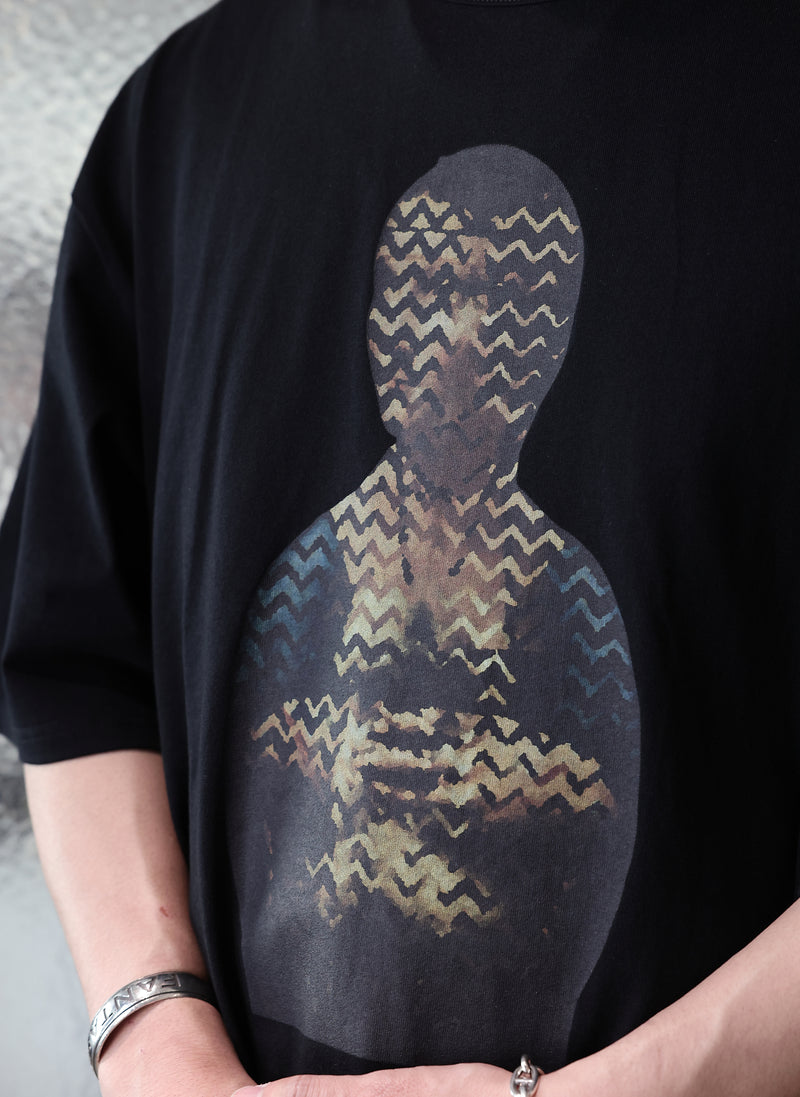 Dama Con Lermellino Cotton Graphic Top