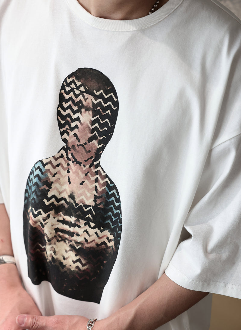Dama Con Lermellino Cotton Graphic Top