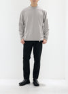 Mercerised Cotton Mock Neck Tee