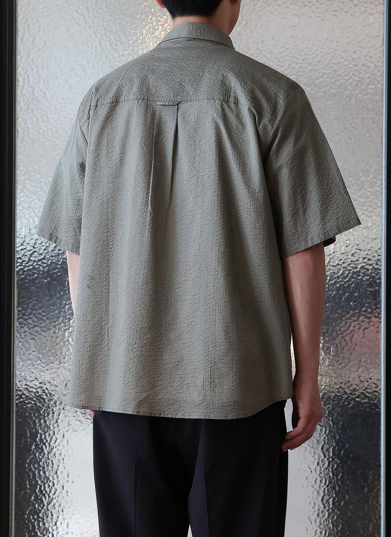Cotton Seersuckers Short Sleeves Shirt
