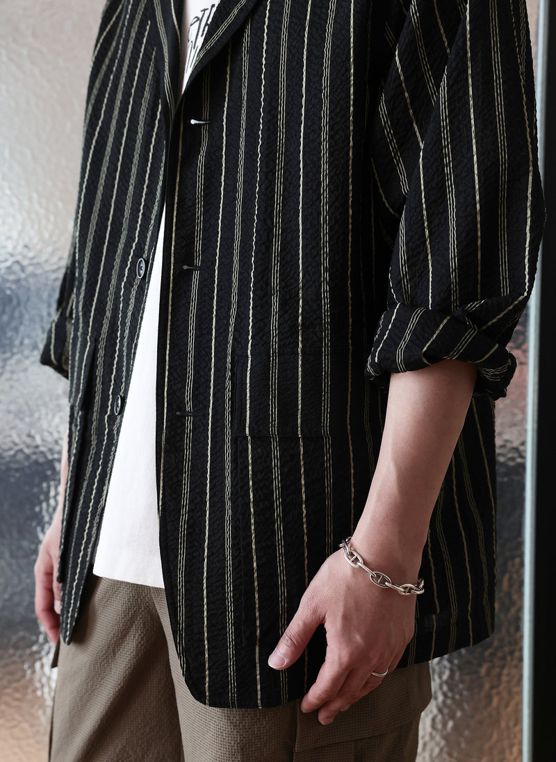 Cotton Seersucker Soft Hunting Blazer
