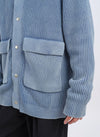 Heavy Washed Knitted Worker Jacket