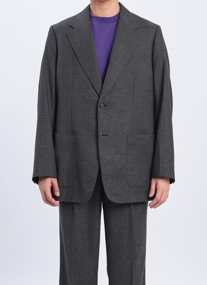 Marzotto Wool Full Constructed Single Breasted Suit Blazer