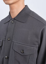 Polyester Business Knit Trucker Jacket