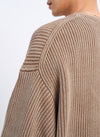 Heavy Washed Cotton Knitted Pullover