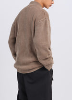 Heavy Washed Knitted Worker Jacket