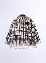 Cotton Corduroy Hand Draw Checkers Shirt