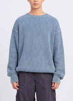 Heavy Washed Cotton Knitted Pullover