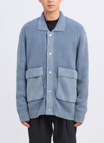 Heavy Washed Knitted Worker Jacket