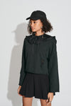 Detachable Ruffle Collar Sweatshirt