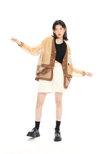 See Through Oversize Military Jacket
