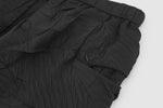 Distort Pleats Polyester Shorts