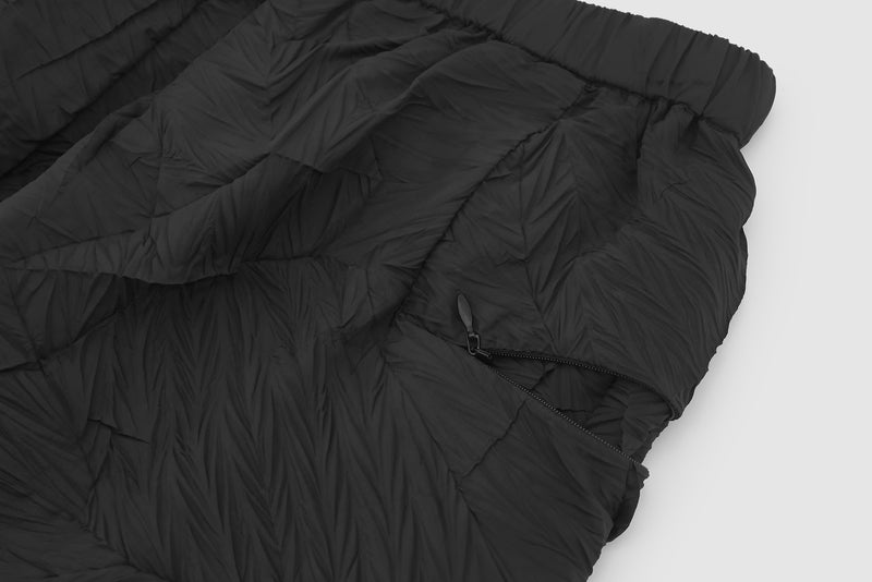 Distort Pleats Polyester Shorts