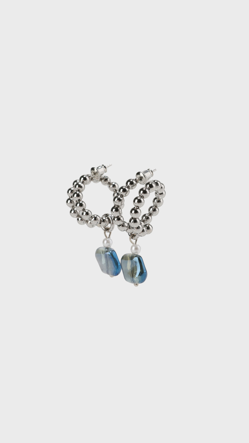 Pearl & Round Beads Drop Earrings