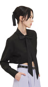 Cropped Shirt With Tie