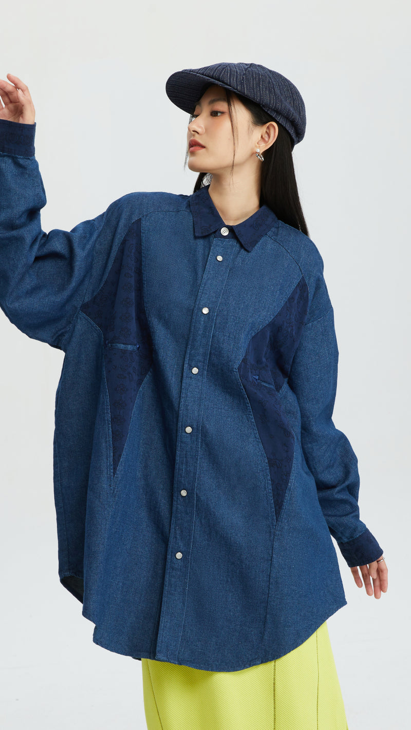 Cowboy Patched Denim Shirt