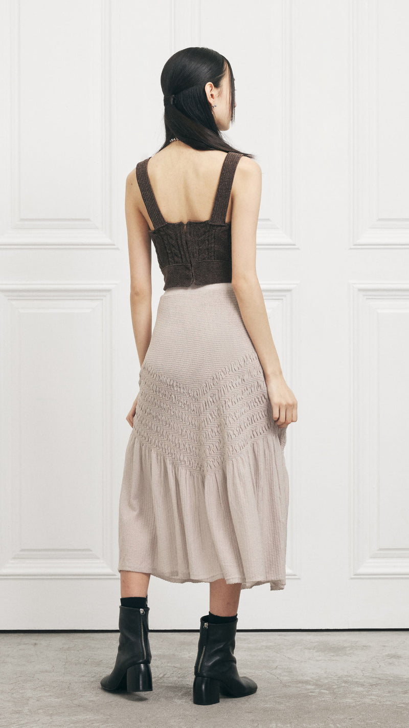 Knit Smocking Skirt