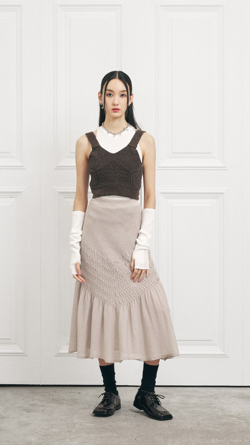 Knit Smocking Skirt