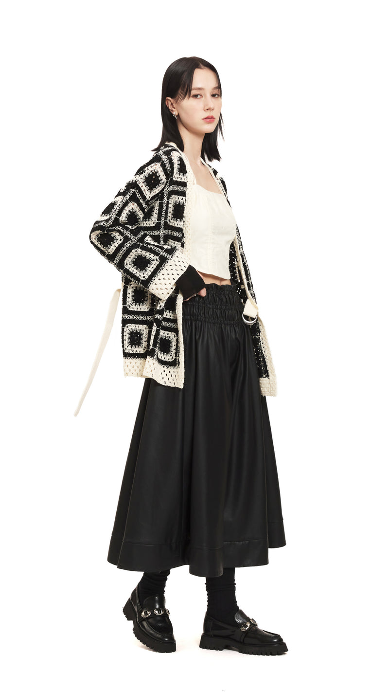 Faux Leather Skirt