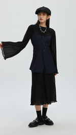 Pleated Chiffon Skirt