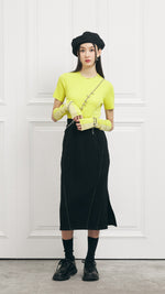 Contrast Stitching Pencil Skirt