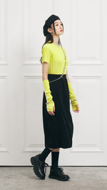 Contrast Stitching Pencil Skirt