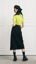 Contrast Stitching Pencil Skirt