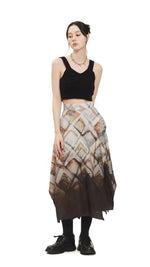 Argyle Printed Skirt
