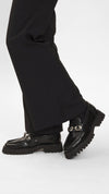 Buckle Strap Lug-Sole Loafers With Brogue Details