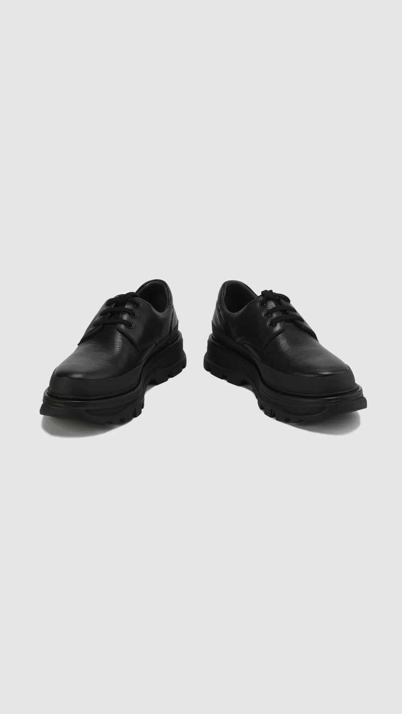 Lace-Up Leather Derby Shoes