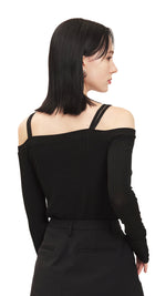 Cut-Out Long Sleeves Top