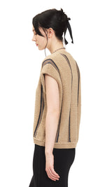 Emboirdery Stitch Knit Vest