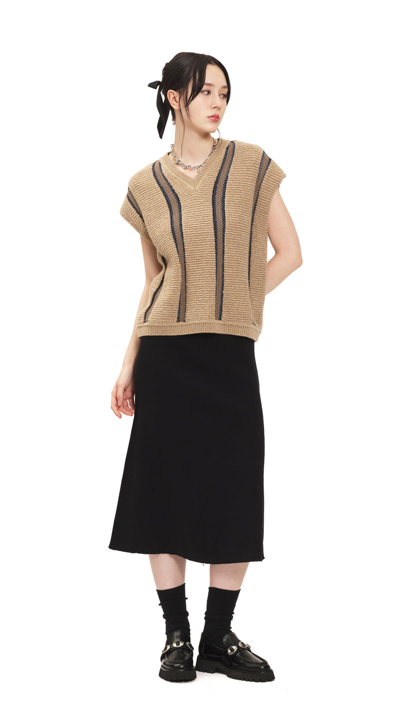 Emboirdery Stitch Knit Vest